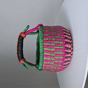 Small Handwoven Multicolor Basket Bag